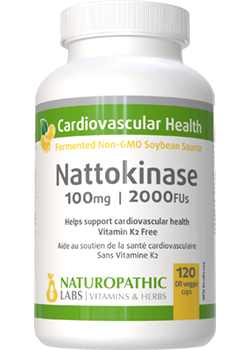 Nattokinase 100mg / 2000FUs (Non-GMO & K2 Free) - 120 + 60 V-Caps FREE