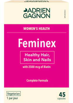 Feminex Healthy Hair Skin & Nails With 2,500mcg Biotin - 45 Caps - Adrien Gagnon