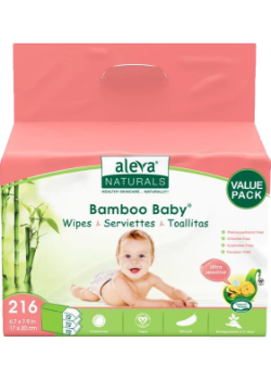 Bamboo Baby Sensitive Wipes - 3 x 72 Wipes