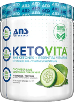 KetoVita BHB Ketones + Essential Vitamins (Cucumber Lime) - 230g + BONUS - ANS
