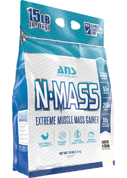N-Mass Extreme Gainer (Cookies & Cream) - 15lbs + BONUS