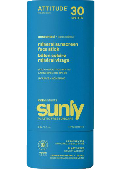 Sunly Kids Mineral Sunscreen Face Stick SPF30 (Unscented) - 20g