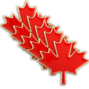 Maple Leaf Canadian Lapel Pin - 5 Pins