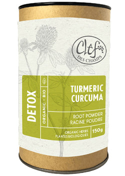Detox Turmeric Root Powder (Organic, Tube) - 150g