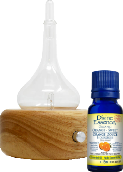 Aerium Pro Diffuser + Sweet Orange Oil (Organic) - 15ml