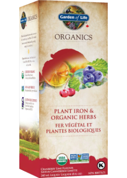 Organics Plant Iron & Organic Herbs (Cranberry Lime) - 240ml