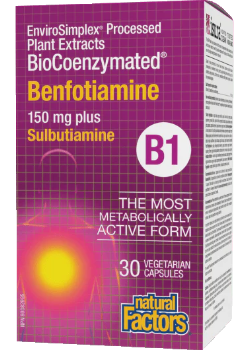 BioCoenzymated Vitamin B-1 Benfotiamine 150mg Plus Sulbutiamine - 30 V-Caps