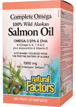 CompleteOmega Salmon Oil 1,300mg - 180 Clear Enteric Softgels