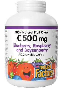 Vitamin C 500mg (Blueberry/Raspberry/Boysenberry) Chewable - 90 Wafers