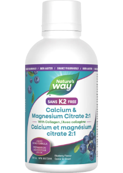 Calcium & Magnesium Citrate 2:1 With Collagen (Blueberry) - 500ml + BONUS