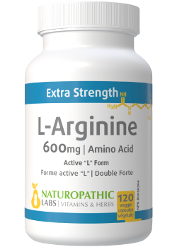 L-Arginine 600mg - 120 V-Caps + BONUS