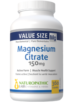 Magnesium Citrate 150mg - 360 Caps + BONUS