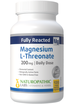 Magnesium L-Threonate 200mg (Daily Dose) - 120 + 60 V-Caps FREE