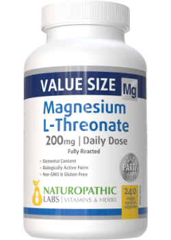 Magnesium L-Threonate 200mg (Daily Dose) - 240 V-Caps + BONUS