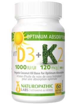 Vitamin D3 1,000iu + K2 120mcg - 60 Softgels