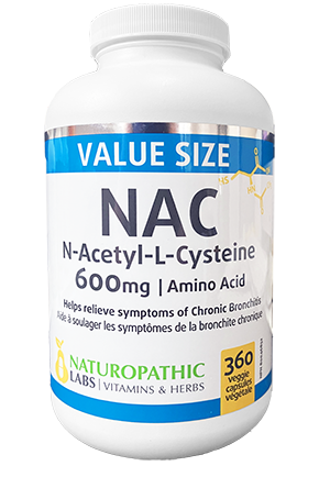 NAC (N-Acetyl-Cysteine) 600mg - 360 Caps + BONUS