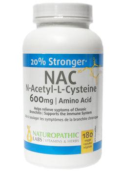 NAC (N-Acetyl-Cysteine) 600mg - 180 + 90 Caps FREE