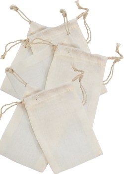Cotton Drawstring Bags - 6 Bags