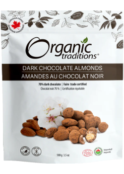 Dark Chocolate Almonds (Organic) - 227g + BONUS