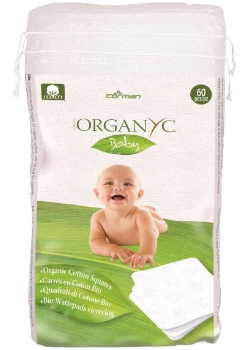Organic Baby Cotton Squares - 60 Pieces