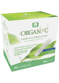 Compact Cotton Tampons (Super) - 16 Pieces