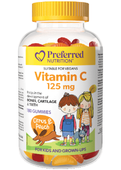 Vitamin C 125mg For Kids (Citrus & Peach) - 180 Gummies
