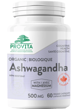 Ashwagandha With Magnesium 500mg (Organic) - 60 V-Caps