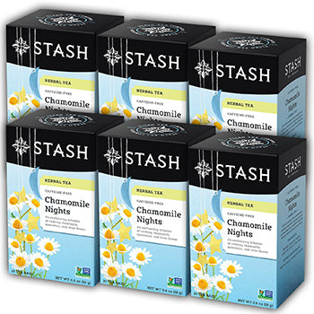 Chamomile Nights (Herbal Tea Caffeine Free) - 20 Tea Bags x 6 Boxes