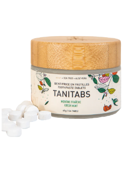 Tanitabs Toothpaste Tablets (Fresh Mint, Jar) - 124 Tabs