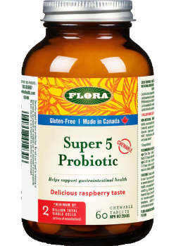 Super 5 Probiotic (Raspberry) - 60 Chew Tabs