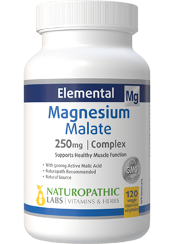 Magnesium Malate 250mg - 120 V-Caps + BONUS