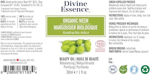 Neem Oil (85%, Organic) - 30ml [amazon_upc] asin:B08W9NT354