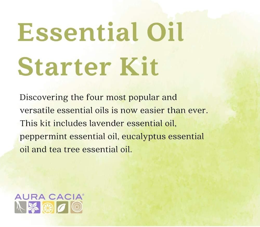 Discover Essential Oils Kit (Eucalyptus, Lavender, Peppermint, Tea Tree) - 4 x 7.4ml [amazon_upc] asin:B07WJRGLWD
