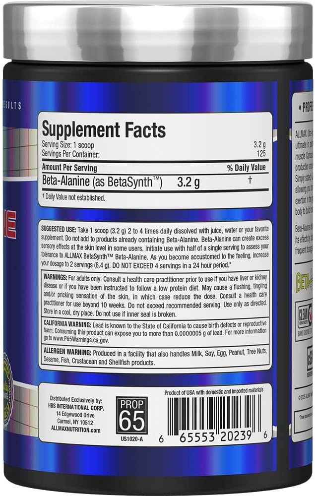 Beta Alanine - 400g [amazon_upc] asin:B003NZE0OG