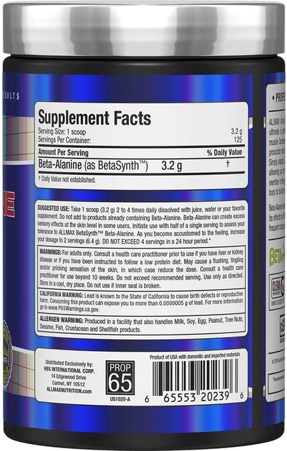Beta Alanine - 400g [amazon_upc] asin:B003NZE0OG