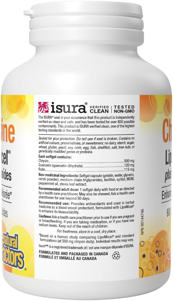 Chrysin Lipomicel Plus Flavonoid - 60 Softgels [amazon_upc] asin:B0GV67KBY3