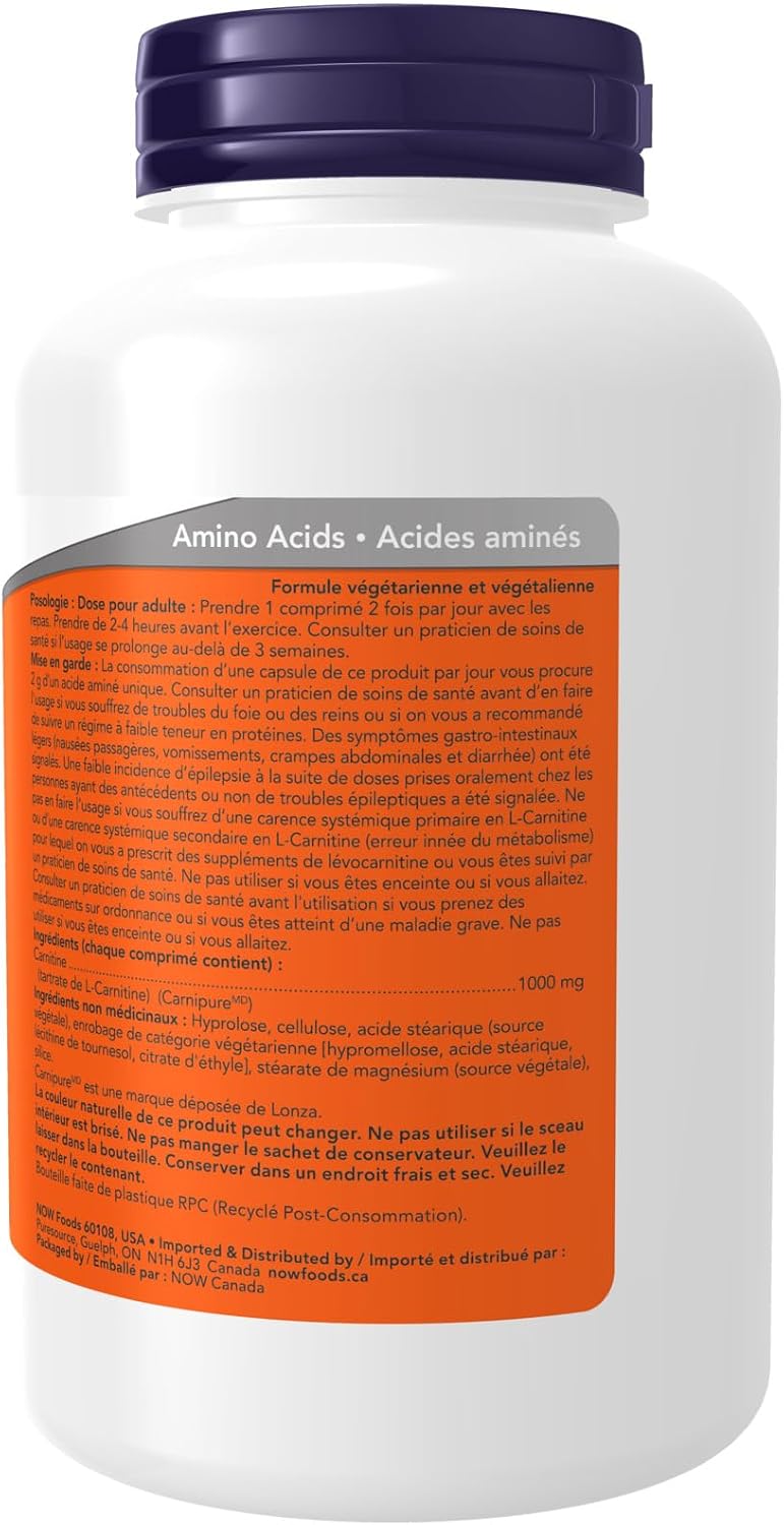 L-Carnitine 1,000mg - 100 Tabs [amazon_upc] asin:B078WVNCCN