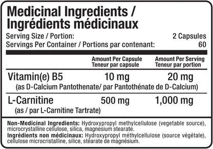 L-Carnitine+ Tartrate - 120 Caps [amazon_upc] asin:B00GBBNRE8
