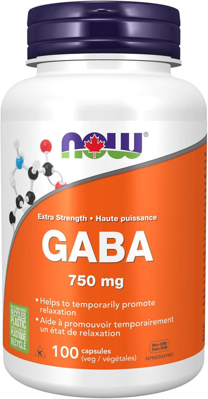 GABA Extra Strength 750mg - 100 V-Caps [amazon_upc] asin:B003FG87H4