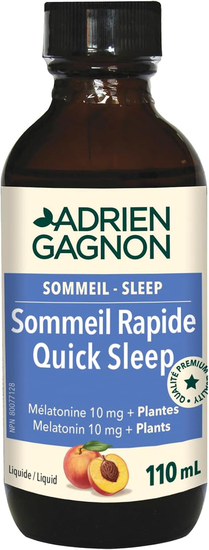 Quick Sleep Melatonin 10mg + Plants (Peach) - 110ml [amazon_upc] asin:B07CX2LL8F