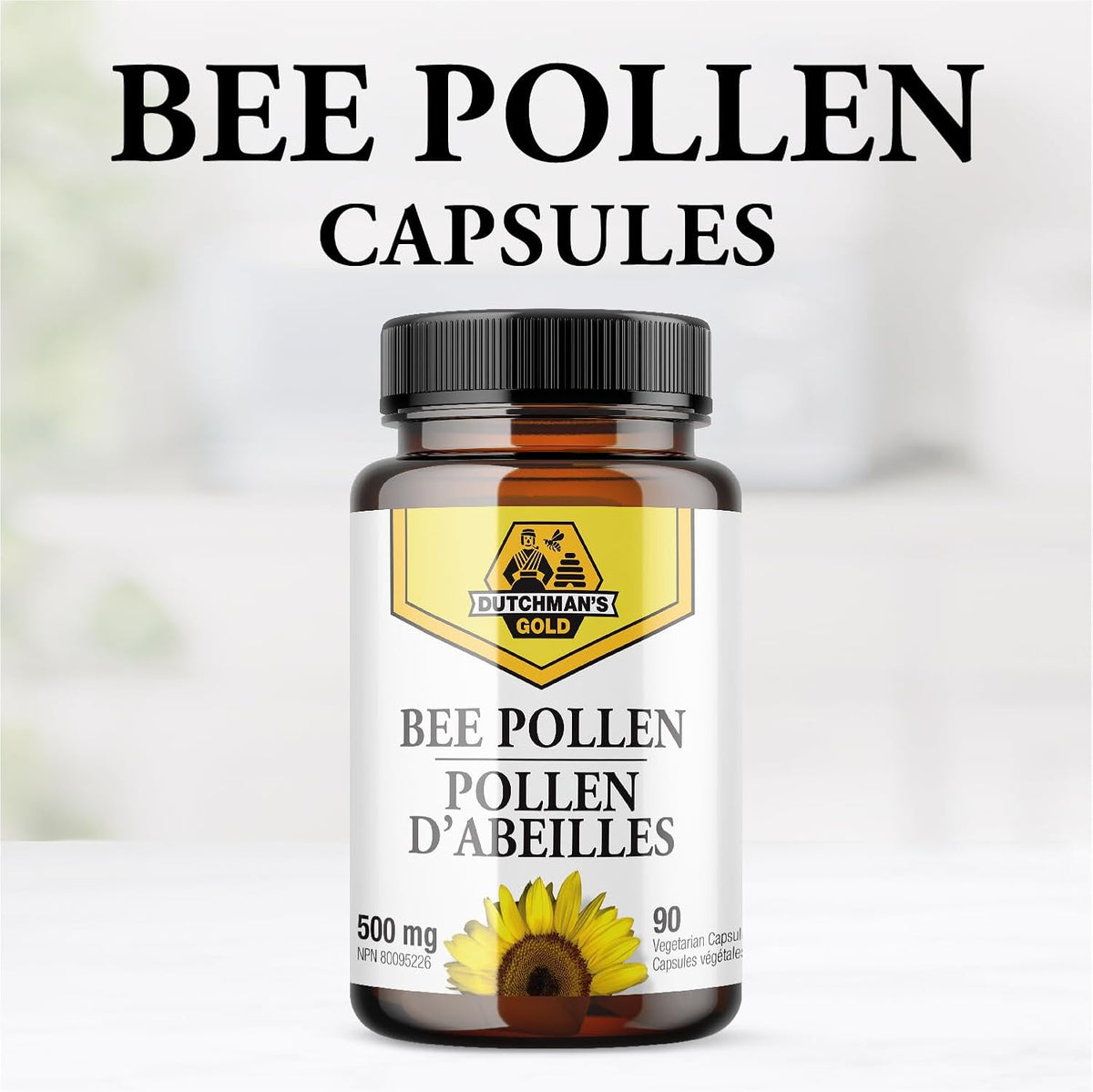 Bee Pollen Capsules 500mg - 90 V-Caps [amazon_upc] asin:B008SC8J00