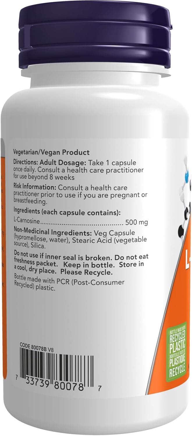 L-Carnosine 500mg - 50 V-Caps [amazon_upc] asin:B003FG513M