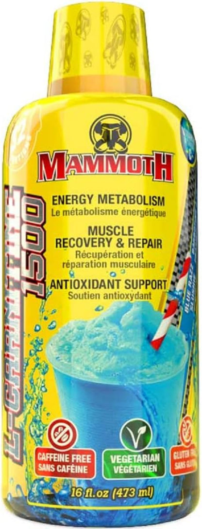 Mammoth L-Carnitine 1500 (Blue Razz Slushie) - 473ml [amazon_upc] asin:B099MTJS2N