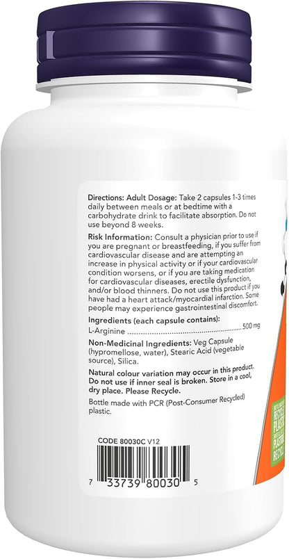 L-Arginine 500mg Free Form - 100 Caps [amazon_upc] asin:B003FG31LQ