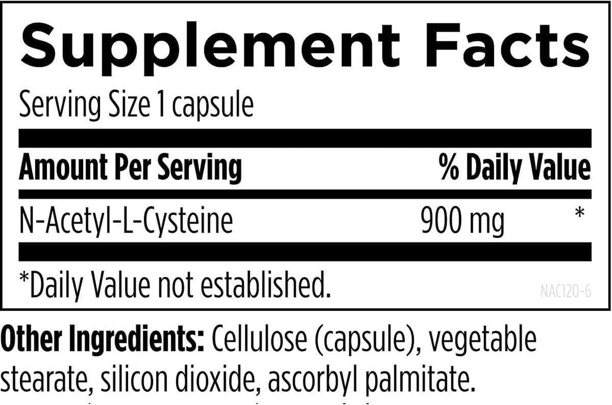 N-Acetyl-Cysteine - 120 V-Caps [amazon_upc] asin:B0039N54F6