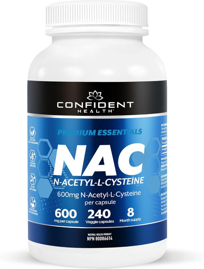NAC (N-Acetyl-L-Cysteine) 600mg - 240 V-Caps [amazon_upc] asin:B09LJTF25W