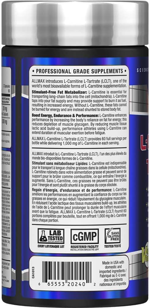 L-Carnitine+ Tartrate - 120 Caps [amazon_upc] asin:B00GBBNRE8
