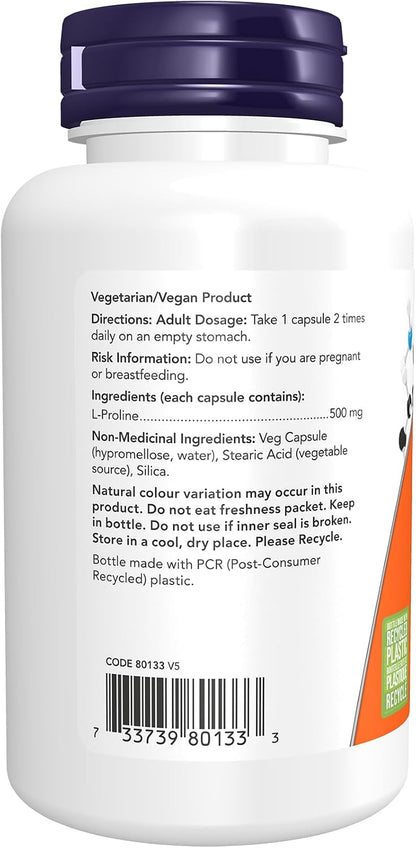 L-Proline 500mg - 120 Caps [amazon_upc] asin:B00J387VZW
