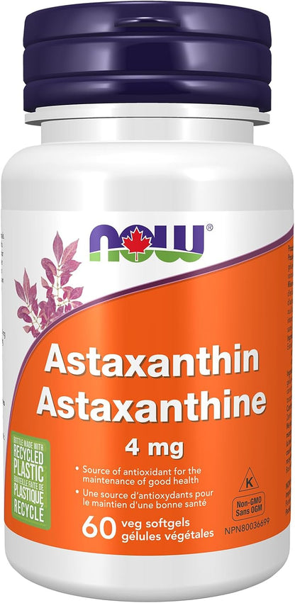 Astaxanthin 4mg - 60 Veggie Softgels + BONUS [amazon_upc] asin:B00J38JK24