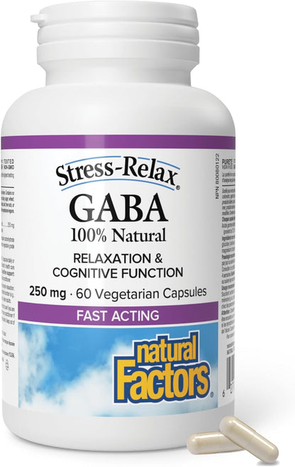 Stress-Relax 100% Natural Gaba 250mg - 60 V-Caps [amazon_upc] asin:B0FFBR3134